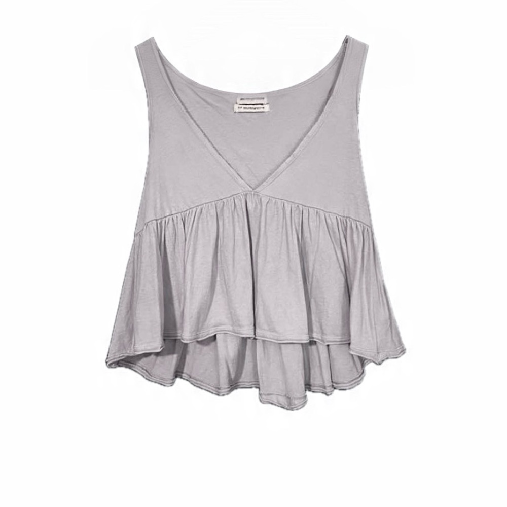 Urban Outfitters Light Gray Flowy Tank Top